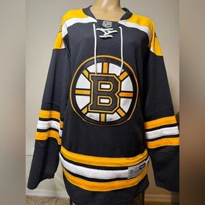 Authentic Reebok Boston Bruins Black and Yellow NHL Jersey